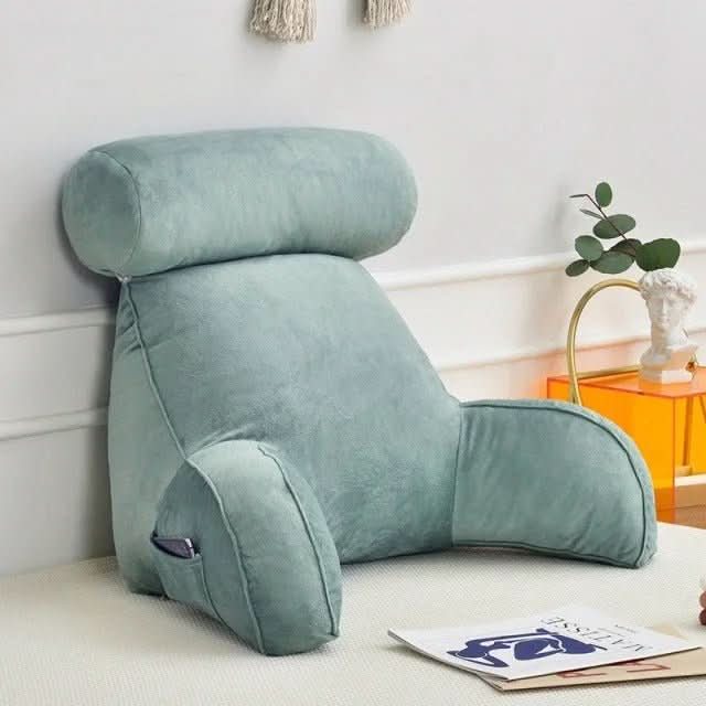 Ergonomic Backrest Pillow | Adjustable Headrest & Armrests | Velour Cover, Machine Washable - Image 2