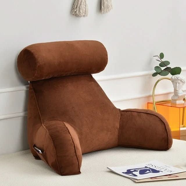 Ergonomic Backrest Pillow | Adjustable Headrest & Armrests | Velour Cover, Machine Washable - Image 3