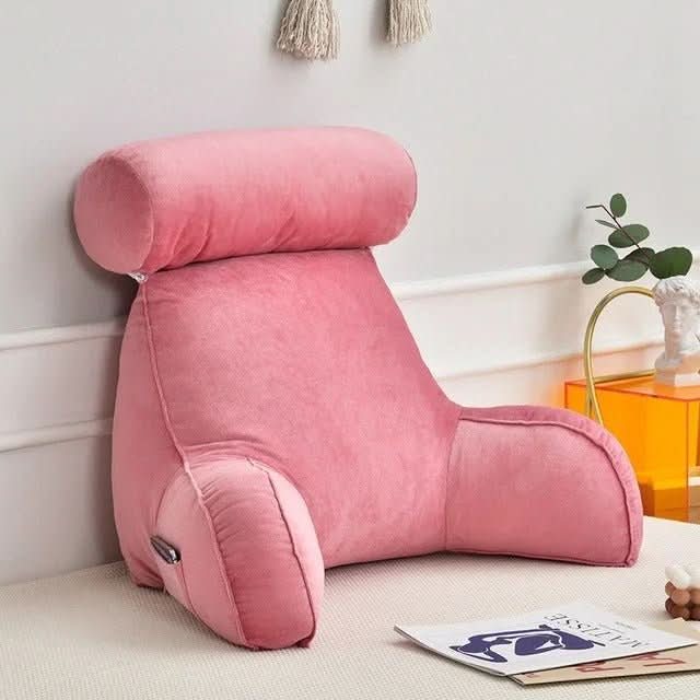 Ergonomic Backrest Pillow | Adjustable Headrest & Armrests | Velour Cover, Machine Washable - Image 5