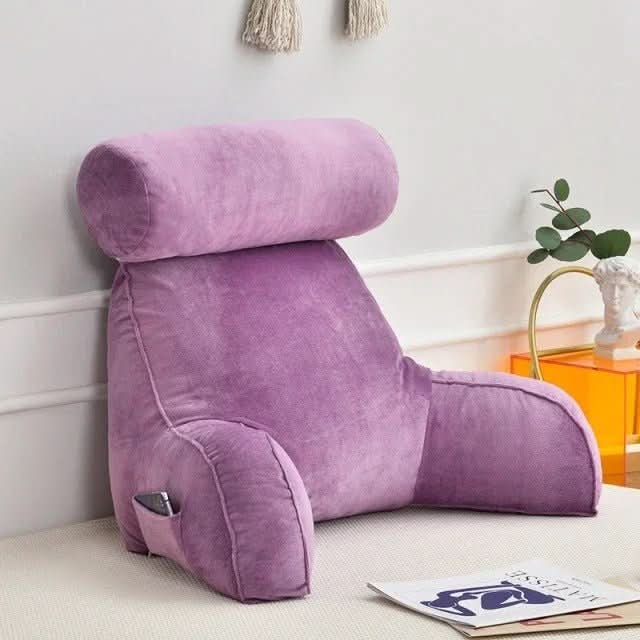 Ergonomic Backrest Pillow | Adjustable Headrest & Armrests | Velour Cover, Machine Washable - Image 6