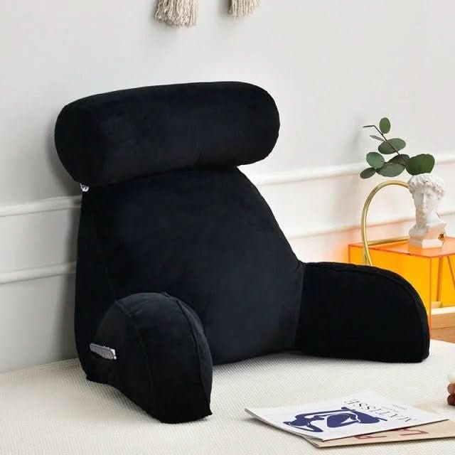 Ergonomic Backrest Pillow | Adjustable Headrest & Armrests | Velour Cover, Machine Washable - Image 7