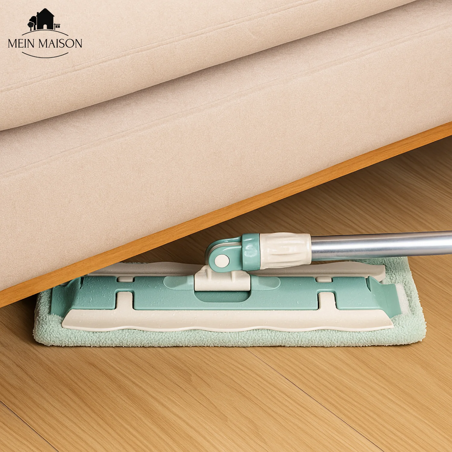 Flat Mop | 360° Swivel Head | Reusable Microfiber Pad | Telescopic Stainless Steel Handle