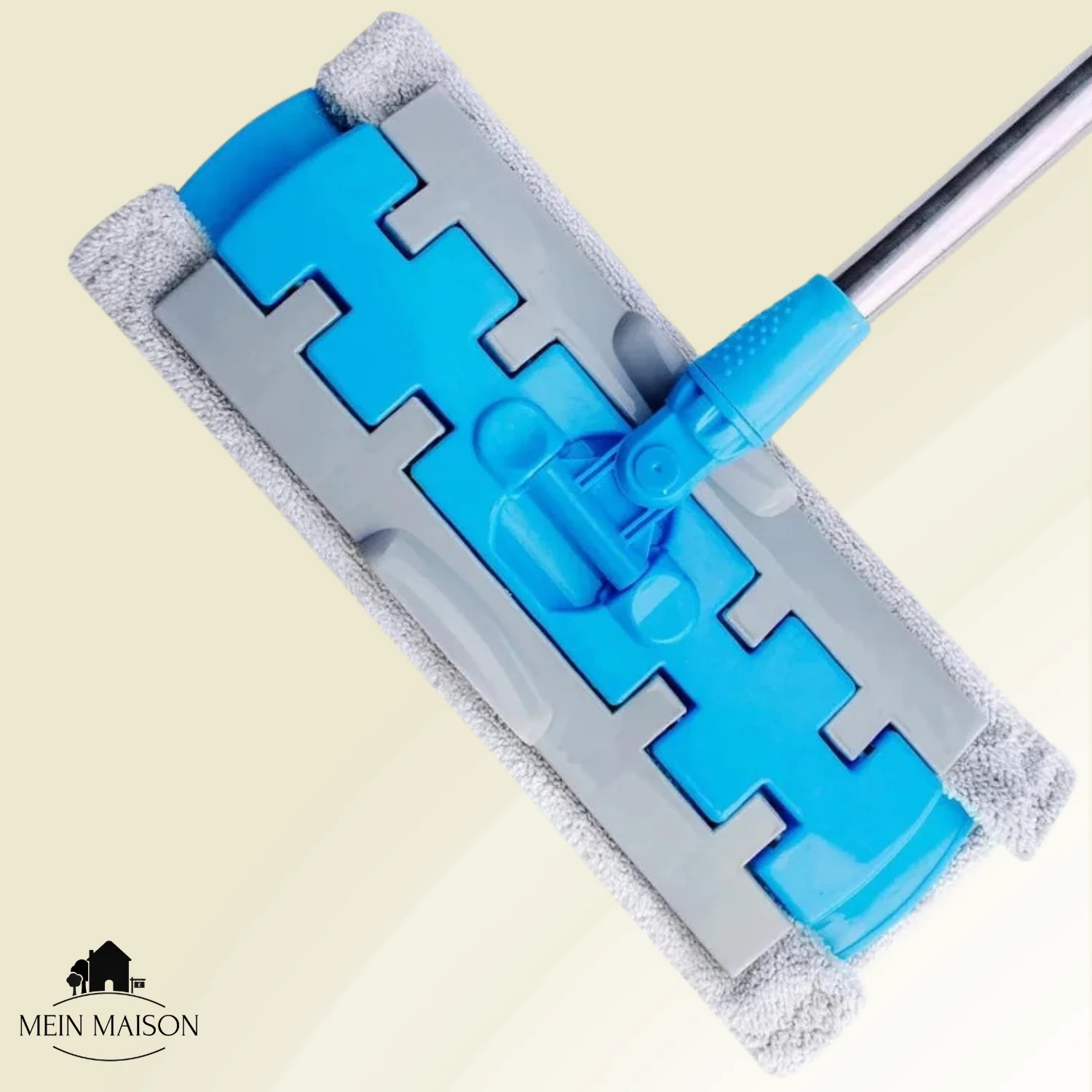 Flat Mop | 360° Swivel Head | Reusable Microfiber Pad | Telescopic Stainless Steel Handle - Image 10