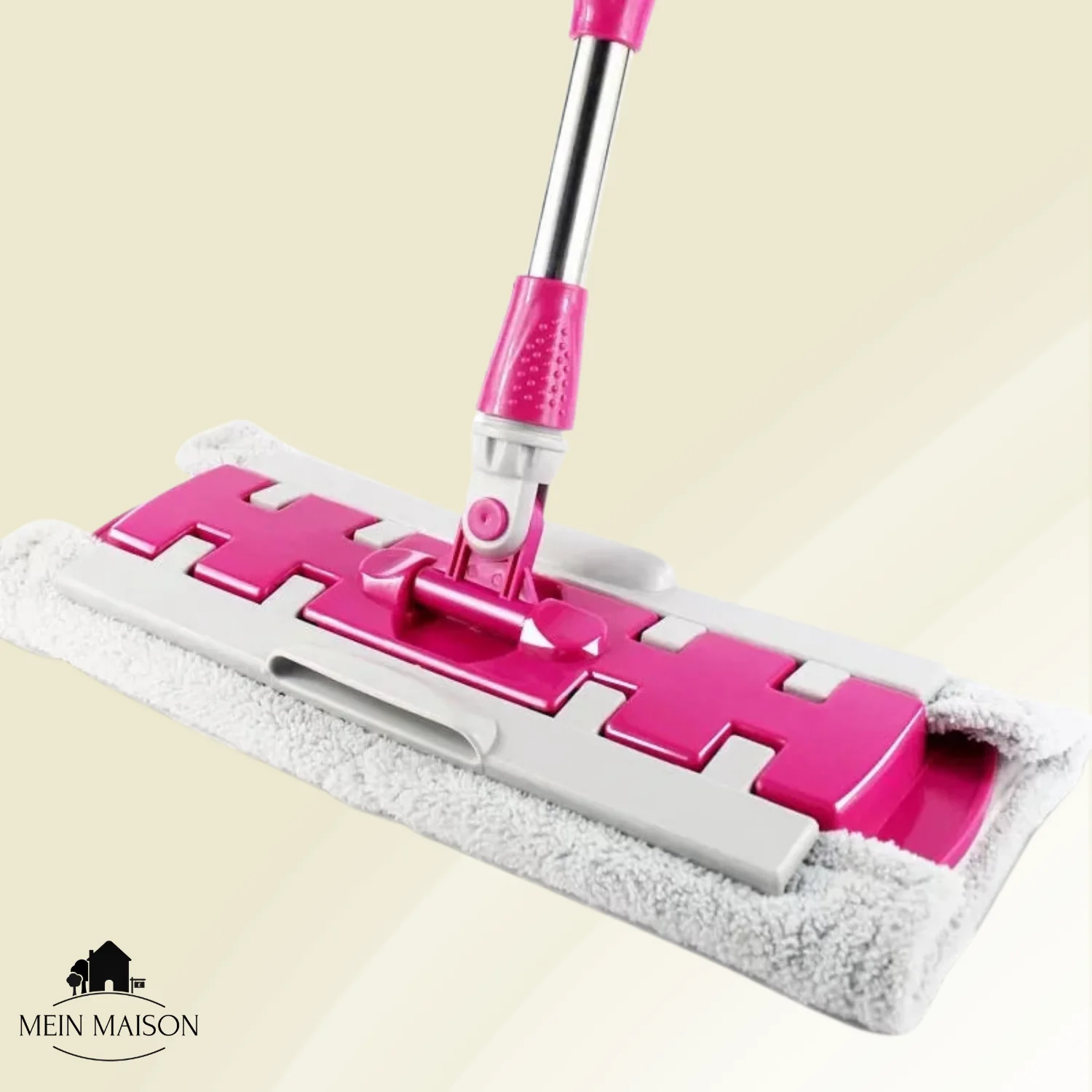 Flat Mop | 360° Swivel Head | Reusable Microfiber Pad | Telescopic Stainless Steel Handle - Image 11