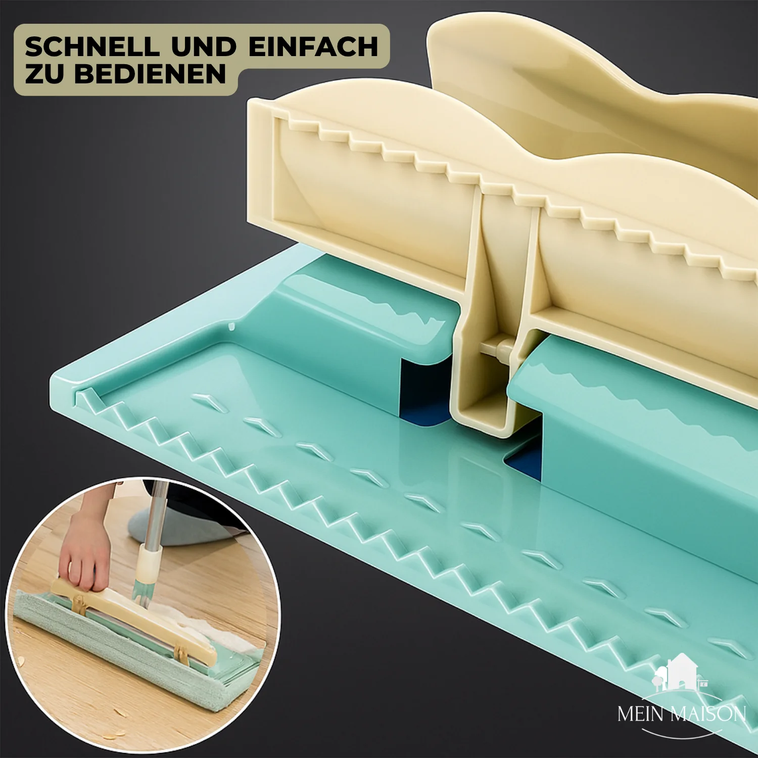 Flat Mop | 360° Swivel Head | Reusable Microfiber Pad | Telescopic Stainless Steel Handle - Image 5