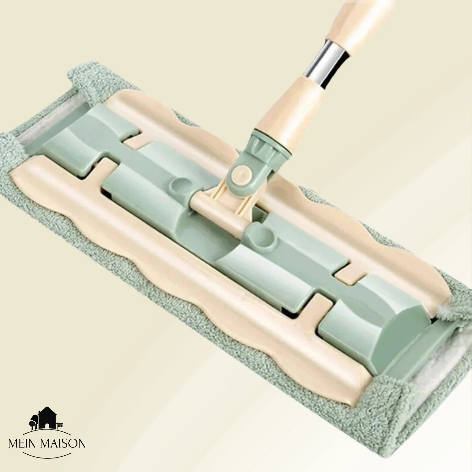 Flat Mop | 360° Swivel Head | Reusable Microfiber Pad | Telescopic Stainless Steel Handle - Image 9