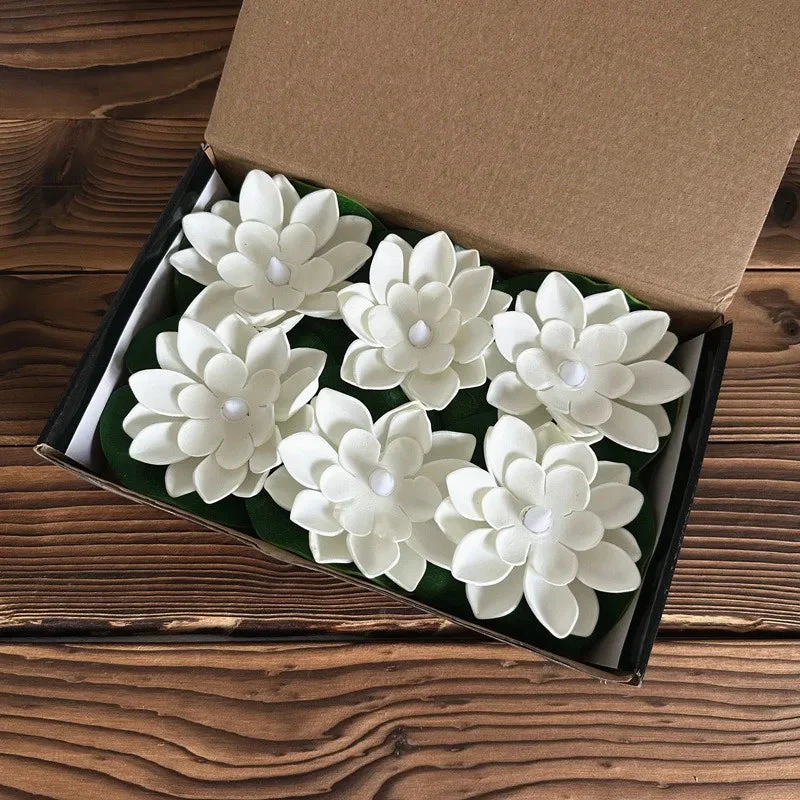 Floating Lotus Lamp | Water-Activated LED | Warm White Light - Image 13