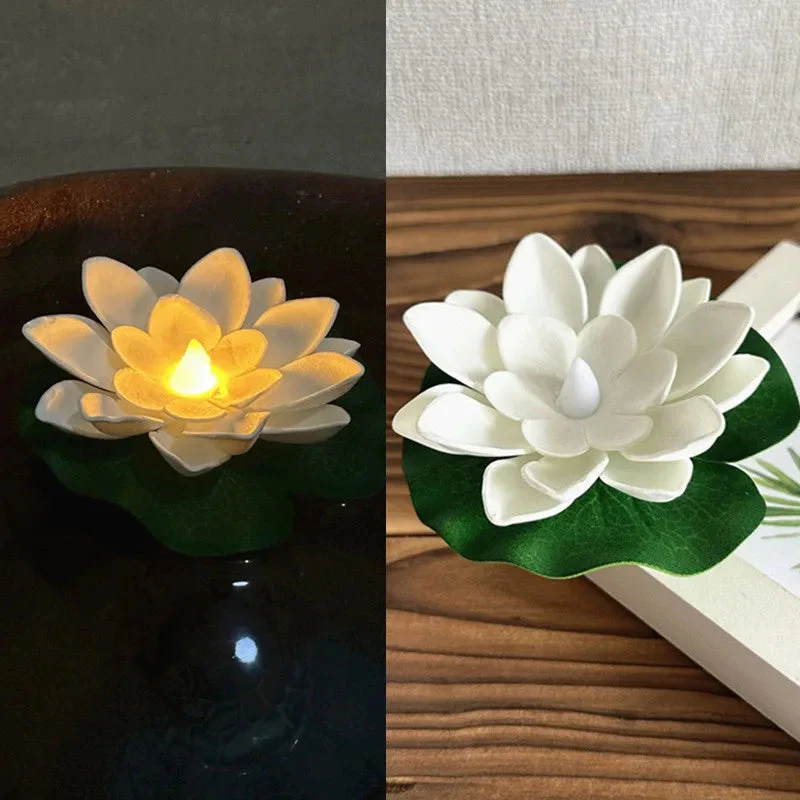 Floating Lotus Lamp | Water-Activated LED | Warm White Light - Image 8