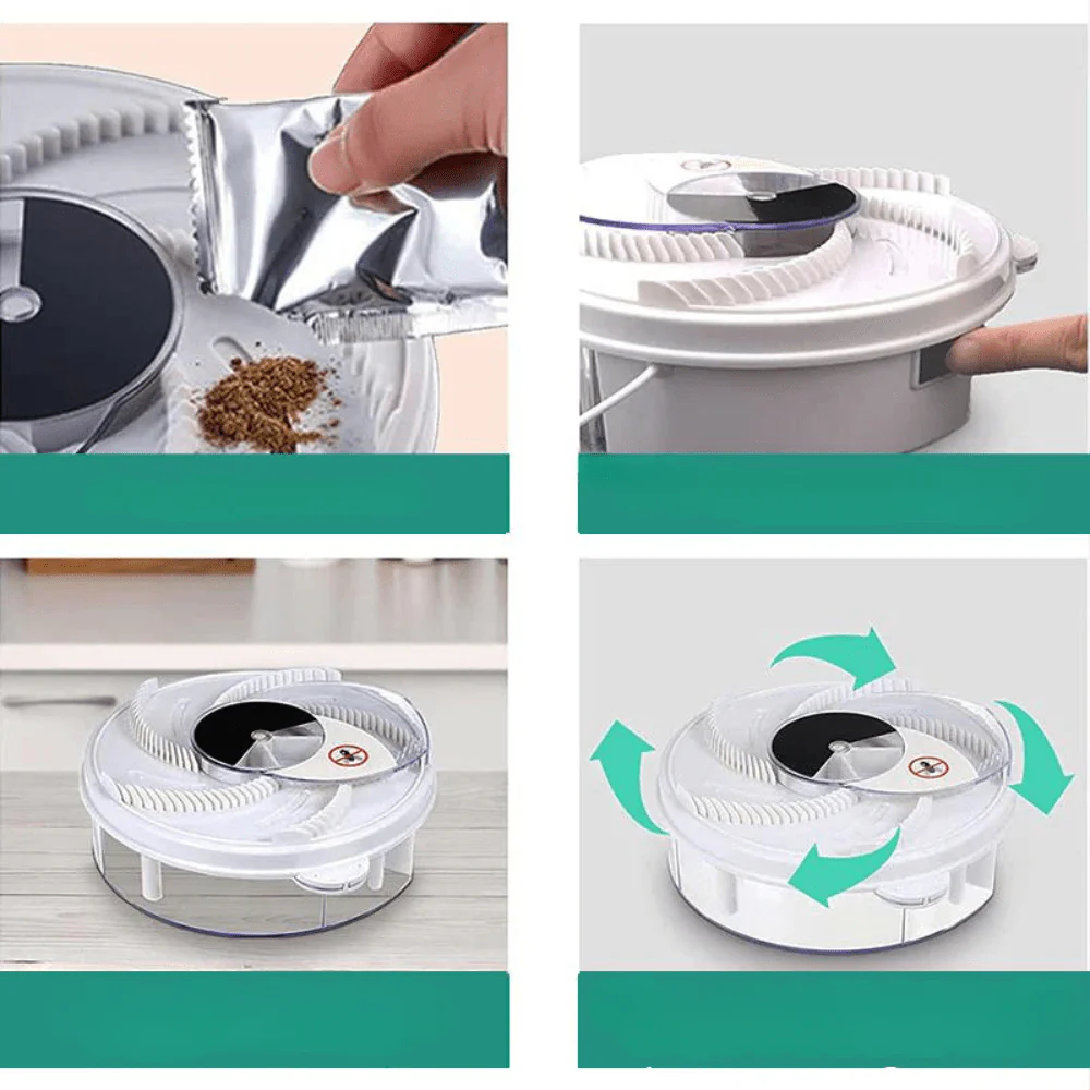 Fly Trap for Home & Garden | Silent USB-Powered | Plastic & Metal Mesh | Chemical-Free, Reusable - Image 6