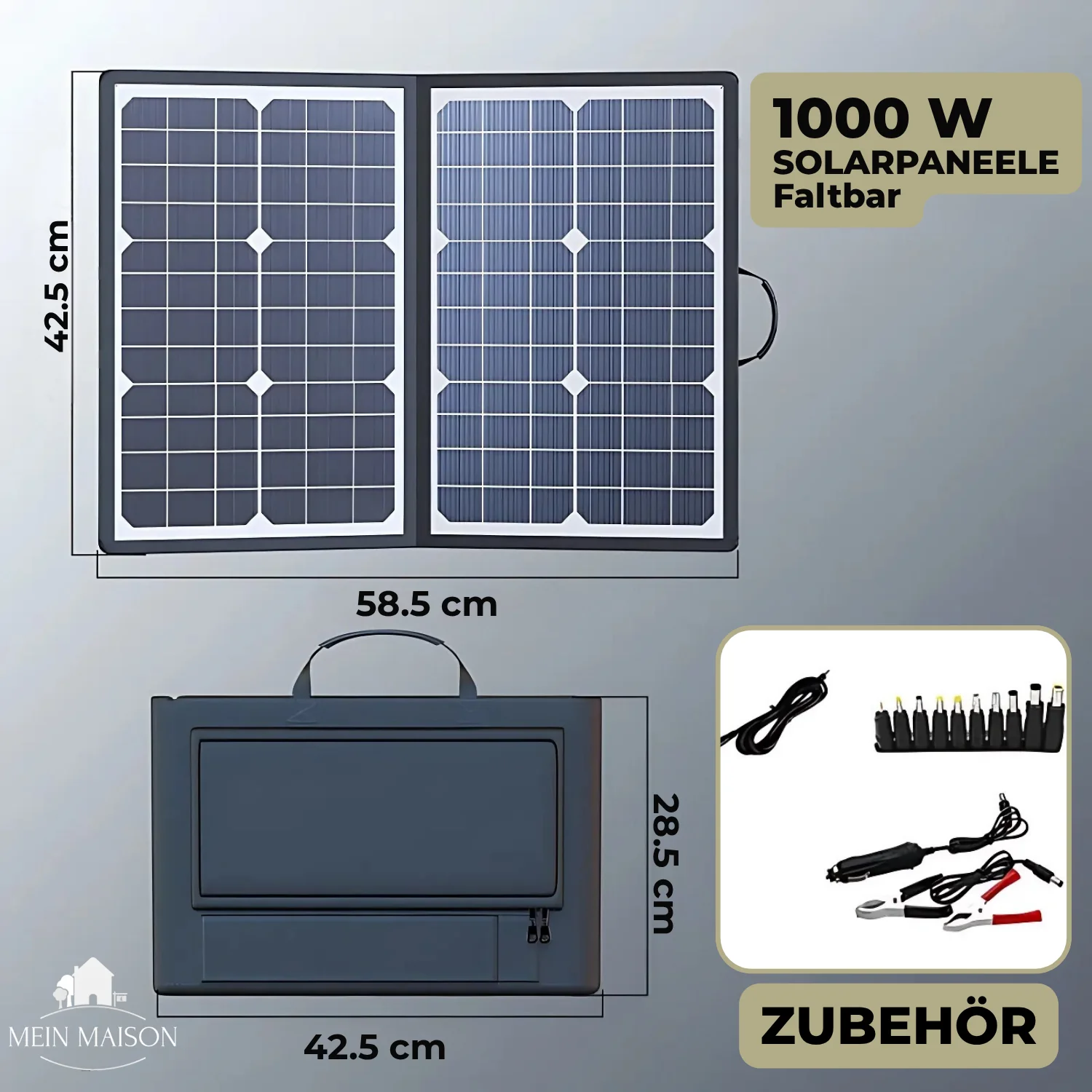 Foldable Solar Panel Kit for Camping & RV | 1000W with MPPT | USB-C & Dual USB-A, Water-Repellent - Image 5