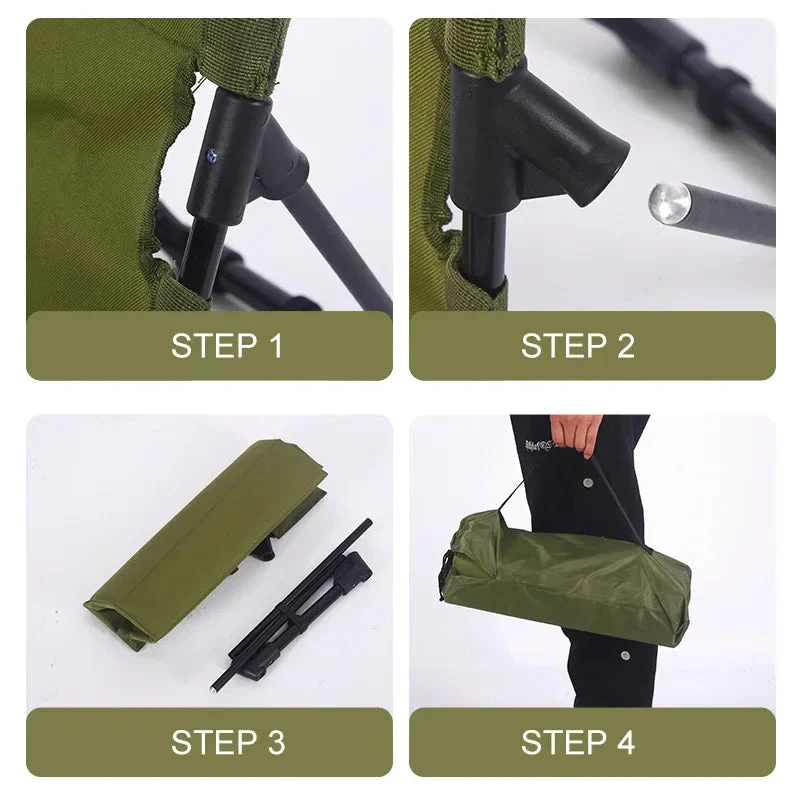 Folding Camping Chair | Ultralight & Weatherproof | Aluminum Frame & Padded Seat | Portable - Image 5