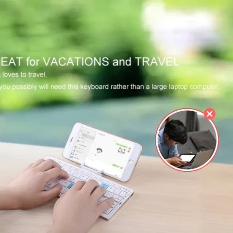 FoldKey – Type Quickly Anywhere with Pocket-Sized Triple-Folding Keyboard - Image 4