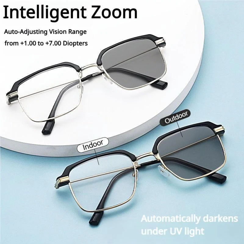 Frameless Reading Glasses | Autofocus Zoom Lenses | Blue Light Filter - Image 2