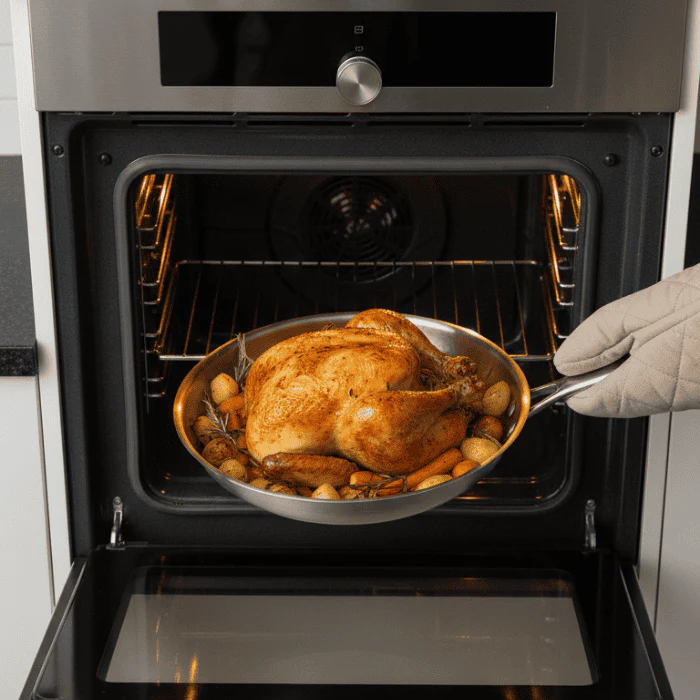 Frying Pan | Hammered Titanium Non-Stick | Compatible with All Cooktops | Dishwasher Safe - Image 4