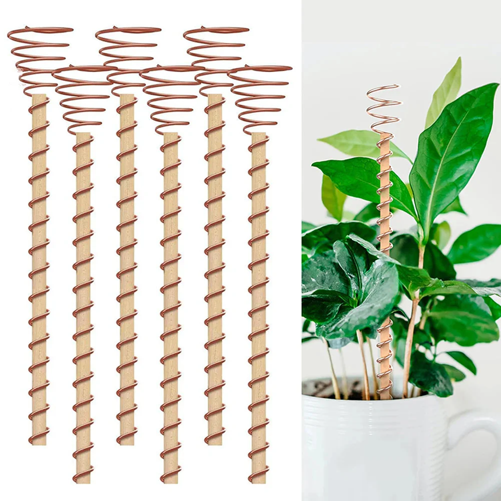 Garden Plant Antennas | Copper Spiral Design | Wood Rod Construction | Reduces Fertilizer Use
