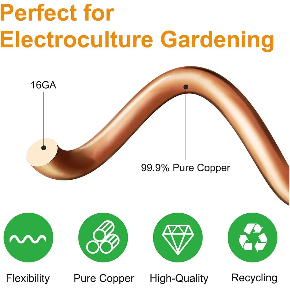 Garden Plant Antennas | Copper Spiral Design | Wood Rod Construction | Reduces Fertilizer Use - Image 4