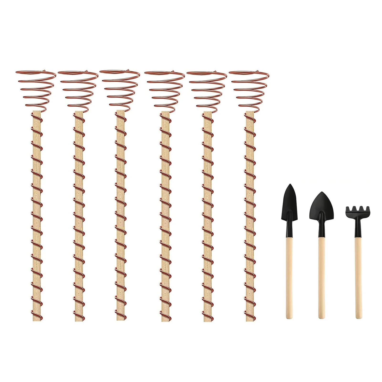 Garden Plant Antennas | Copper Spiral Design | Wood Rod Construction | Reduces Fertilizer Use - Image 6