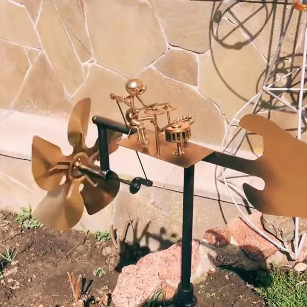 Garden Wind Spinner | Guitar & Musician Design | Hand-Welded Weatherproof Steel | 2.3 ft Spike - Image 7