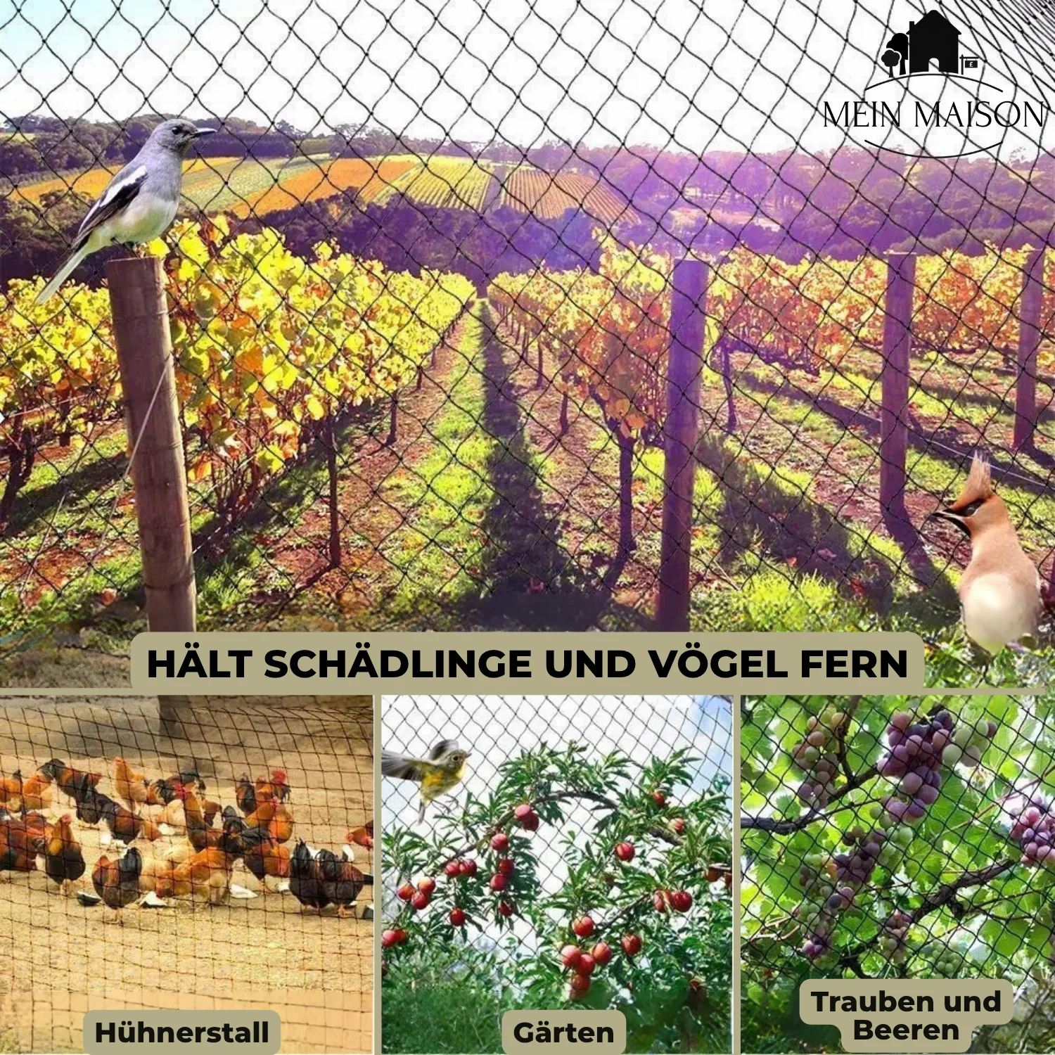 Gartennetz für Pflanzen | UV-beständiges Nylon | Schutz vor Vögeln und Wildtieren | Maßgeschneiderte Größen - Image 5