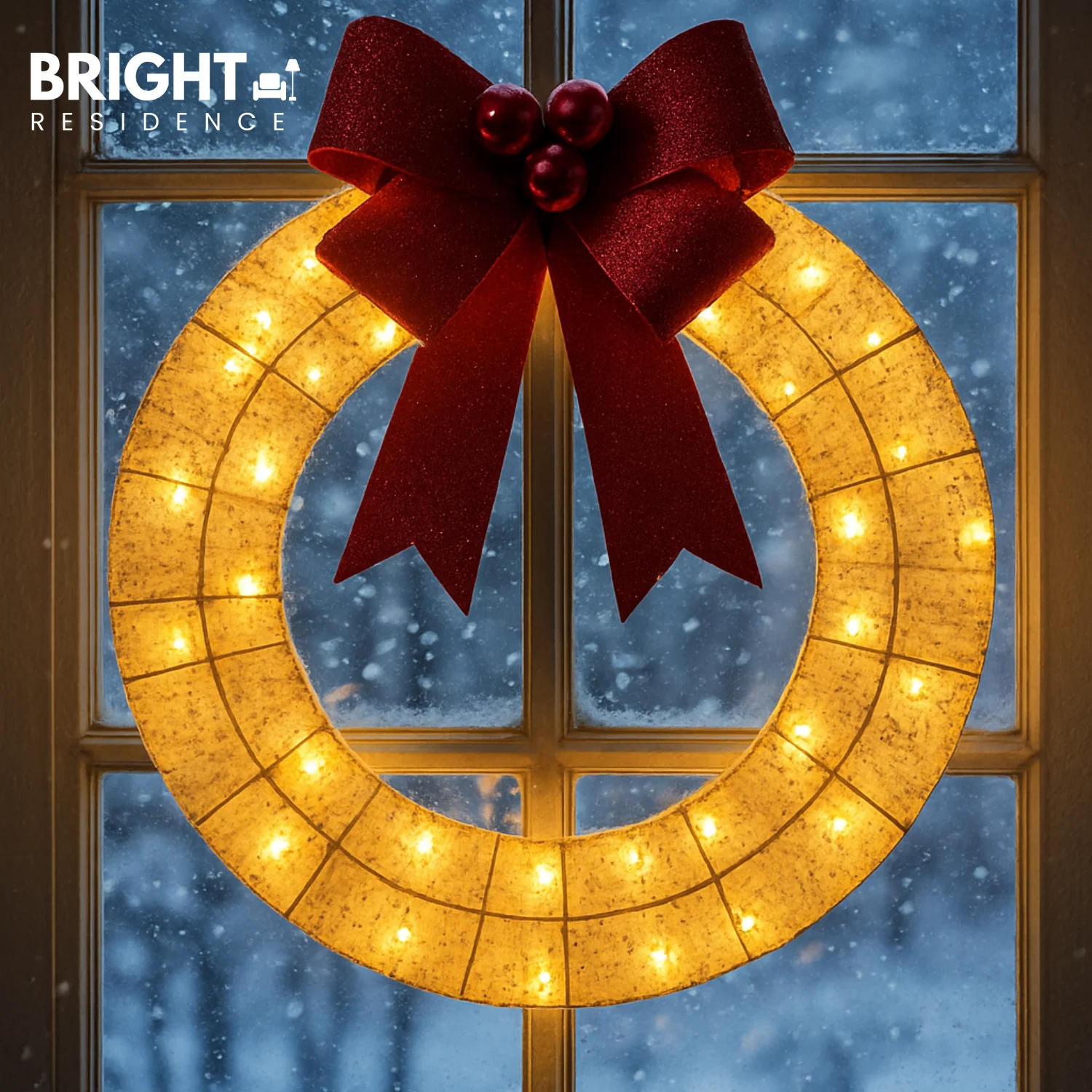 GlowBow – The Luminous Christmas Wreath Garland for Festive Elegance - Image 2