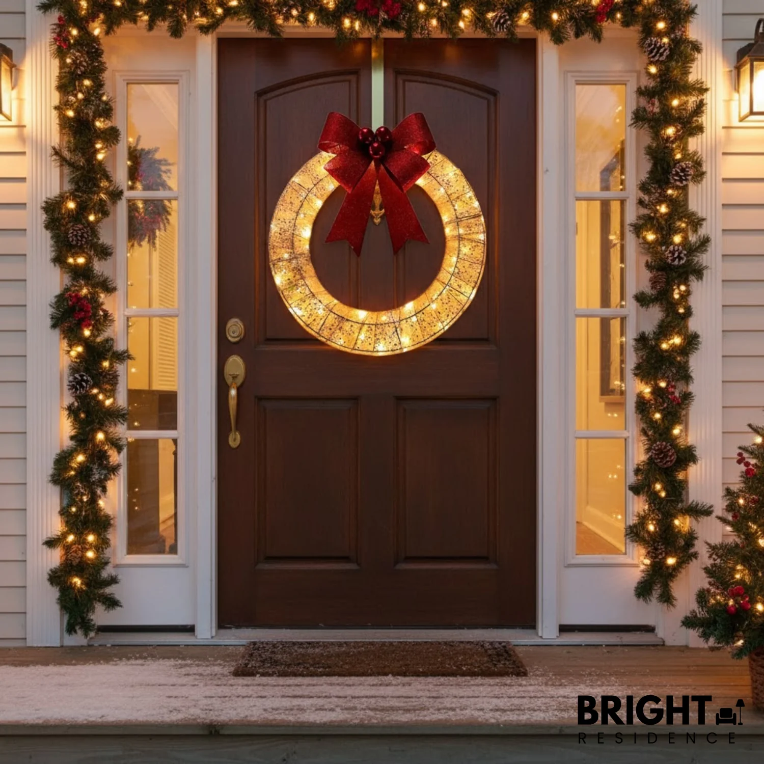 GlowBow – The Luminous Christmas Wreath Garland for Festive Elegance - Image 3