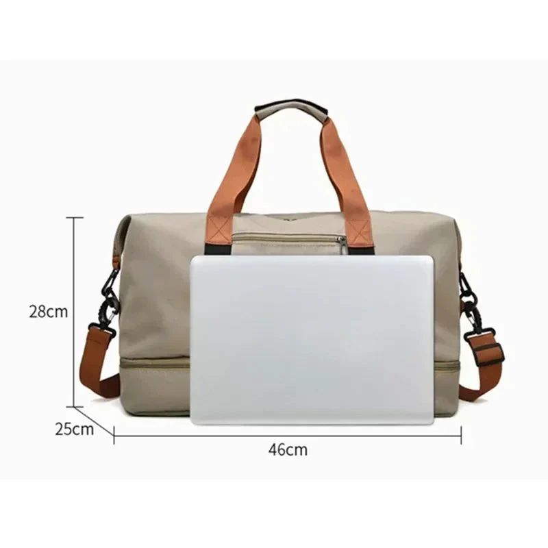 Gym & Travel Bag | Wet-Dry Pocket & Shoe Compartment | Water-Repellent Fabric - Image 5