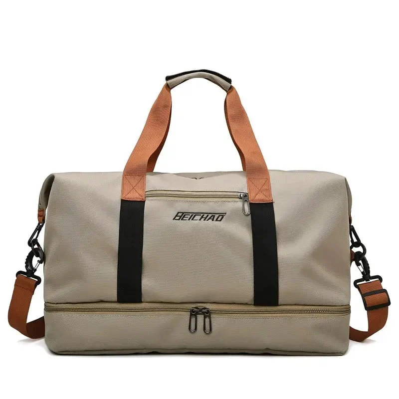 Gym & Travel Bag | Wet-Dry Separation & Shoe Compartment | Water-Repellent Fabric | Travel-Ready