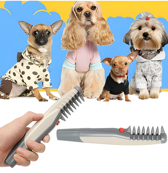 Haustier-Trimmer für Hunde & Katzen | Knotfreie Pflegemethode | Edelstahlklingen & rutschfester Griff - Image 6
