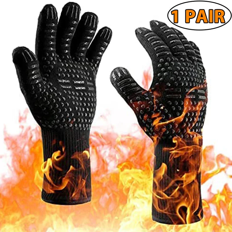 Heat-Resistant Grill & Oven Glove | Fireproof up to 1472°F | Silicone Non-Slip & Cotton Lining - Image 7