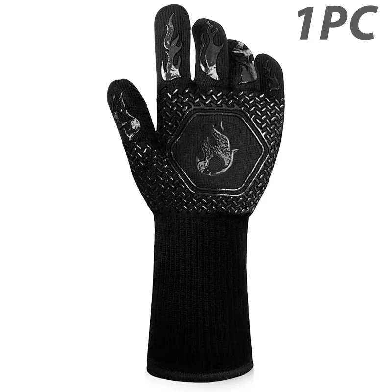 Heat-Resistant Grill & Oven Glove | Fireproof up to 1472°F | Silicone Non-Slip & Cotton Lining - Image 8