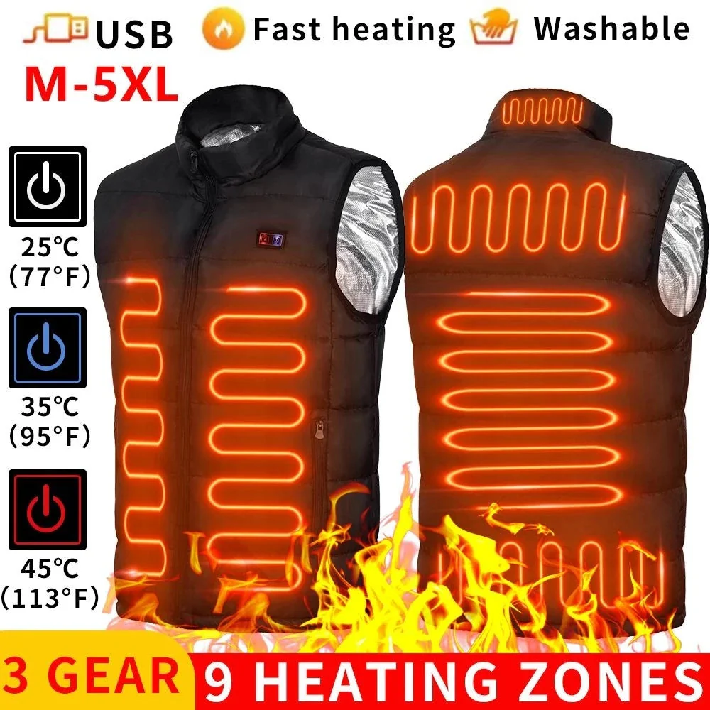 Heated Jacket Unisex | 9-Zone Graphene Heating & USB-Powered | Softshell Windproof | Outdoor - Image 2