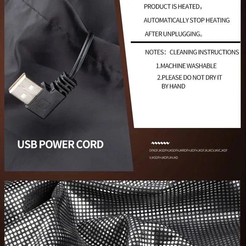 Heated Jacket Unisex | 9-Zone Graphene Heating & USB-Powered | Softshell Windproof | Outdoor - Image 4