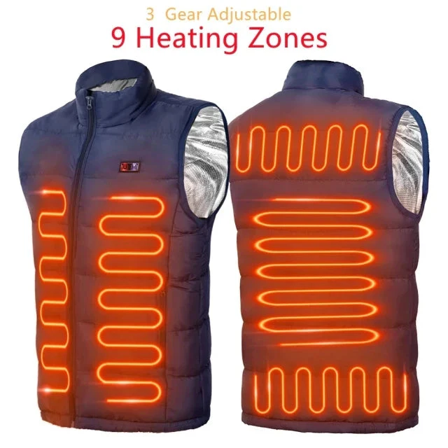 Heated Jacket Unisex | 9-Zone Graphene Heating & USB-Powered | Softshell Windproof | Outdoor - Image 7