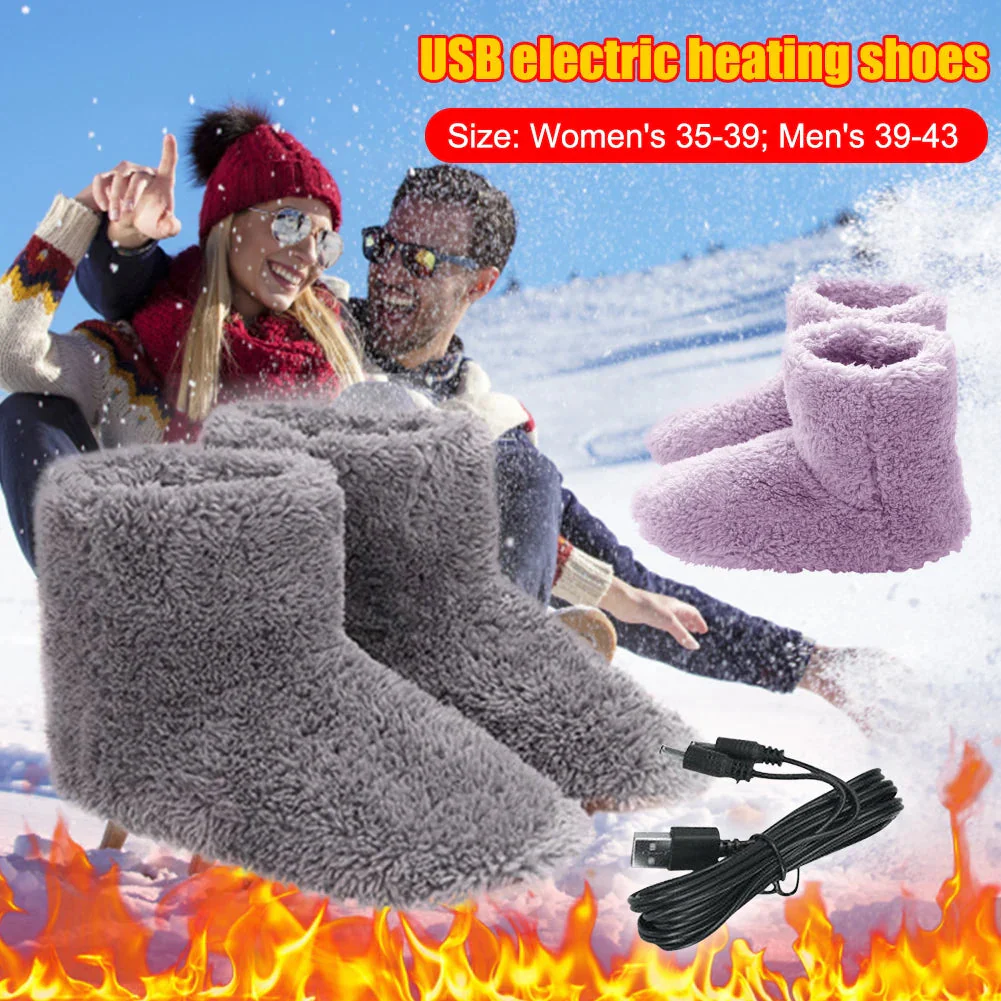 Heated Slippers for Women & Men | USB-Powered Fast Heating | Washable & Foldable | Energy-Saving - Image 3