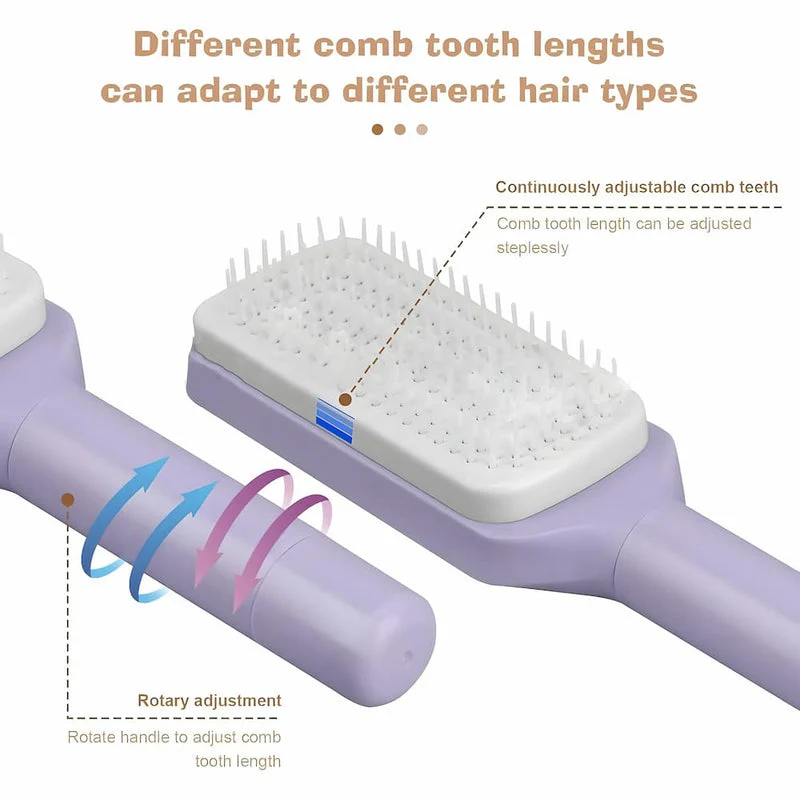 HushBrush – Self-Cleaning Hairbrush for Effortless Styling - Image 3