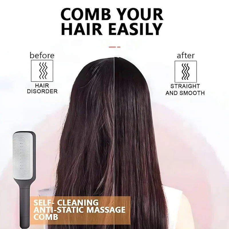 HushBrush – Self-Cleaning Hairbrush for Effortless Styling - Image 4