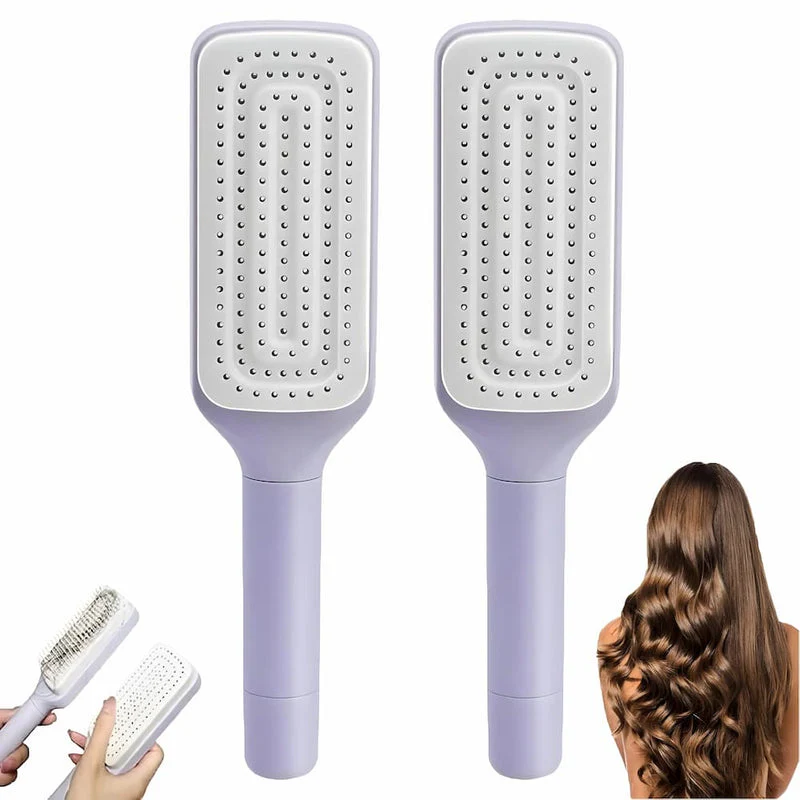 HushBrush – Self-Cleaning Hairbrush for Effortless Styling - Image 5