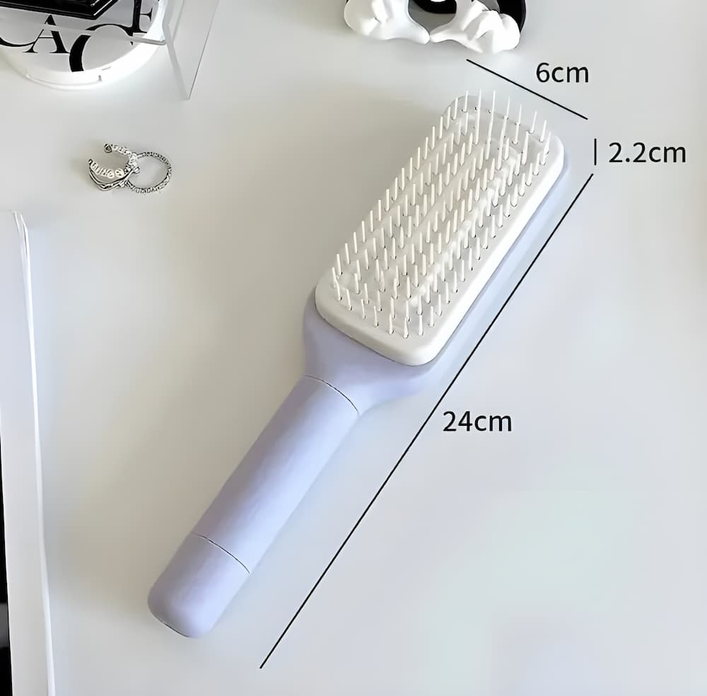 HushBrush – Self-Cleaning Hairbrush for Effortless Styling - Image 7