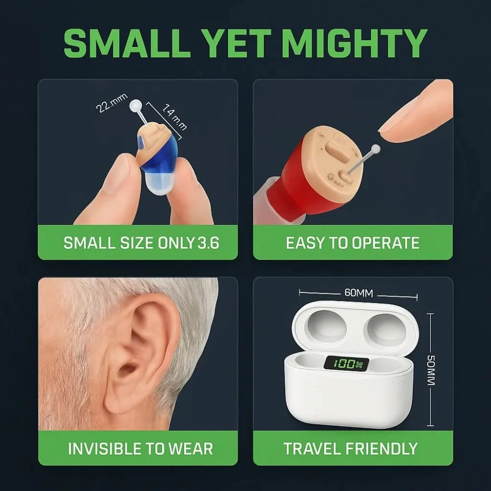 Invisible In-Ear Hearing Aids | Rechargeable 3-Day Battery | Clear Sound | All-Day Comfort - Image 7