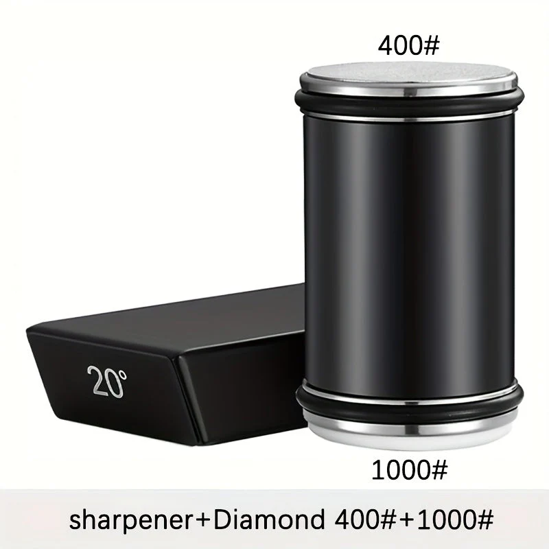 Knife Sharpening Stone Set | Diamond Stone with Magnetic Angle Guide | Wood & Metal Base - Image 14
