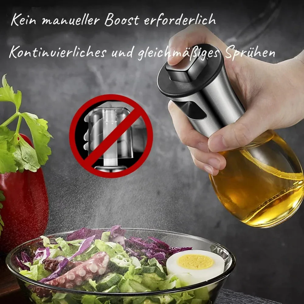 Küchen-Ölsprüher | Feiner Nebel Druckvernebelung | 200 ml | Edelstahl & Glas - Image 4