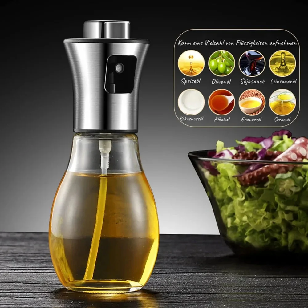Küchen-Ölsprüher | Feiner Nebel Druckvernebelung | 200 ml | Edelstahl & Glas - Image 6