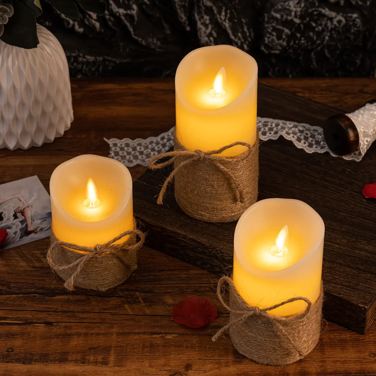LED Candles | Realistic Flicker & Real Wax Effect | Battery-Powered & Energy-Saving - Image 8