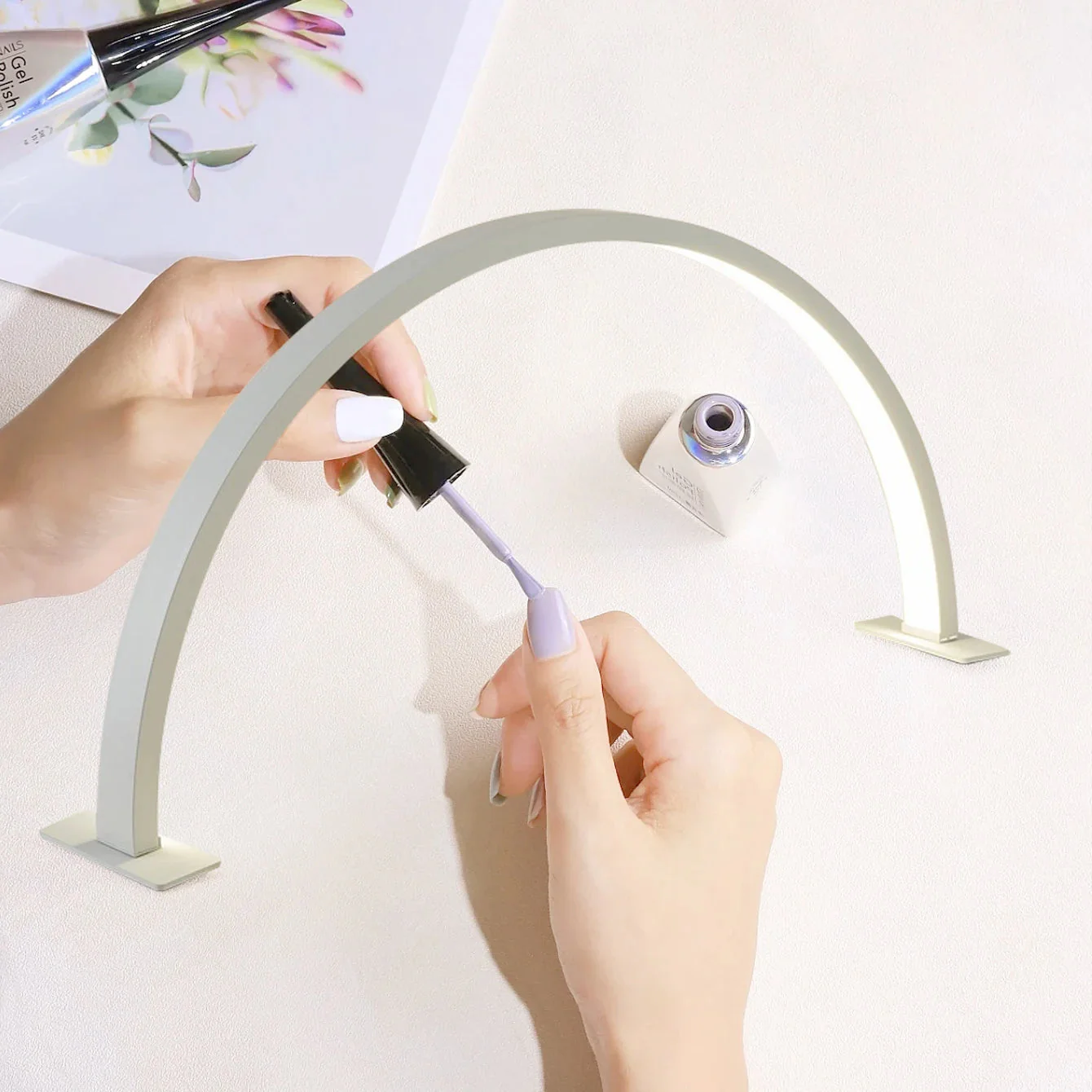 LED Nail Lamp for Salon & Home | Crescent U-Shape Design | USB Powered - Image 2