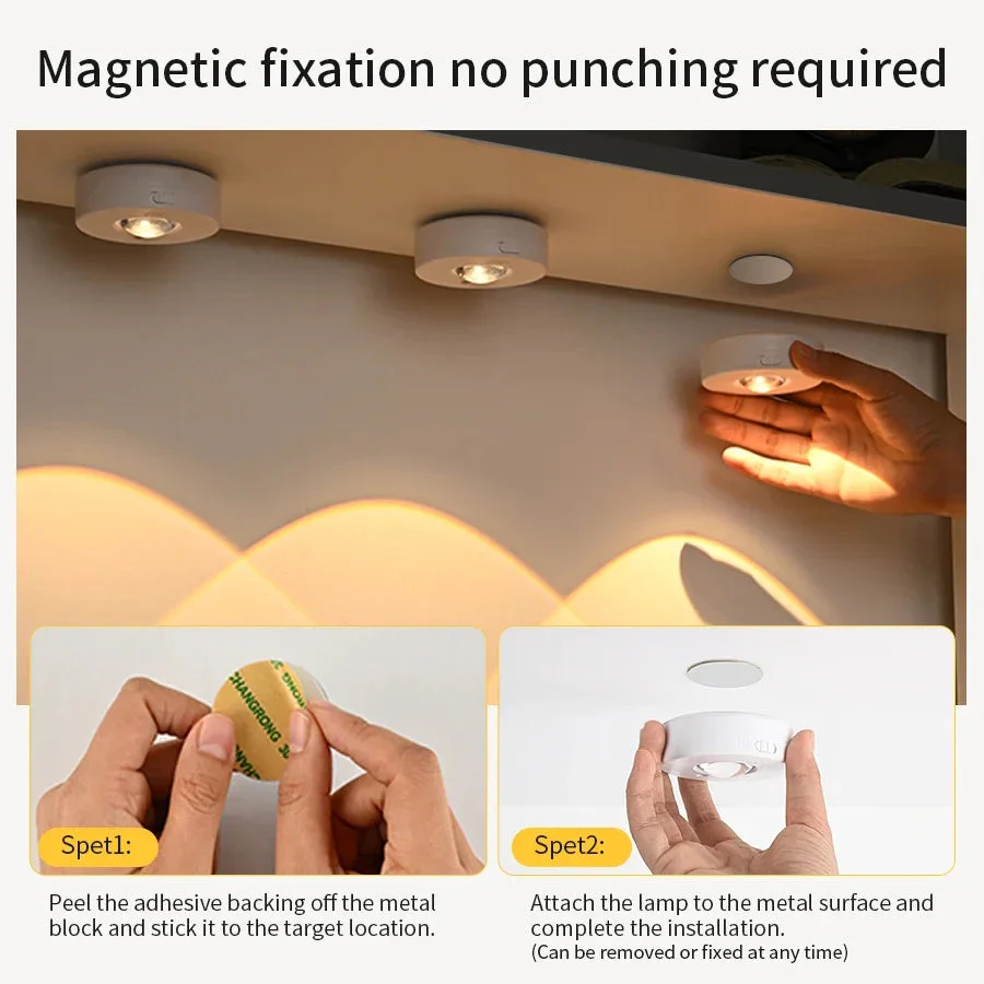 LED Spotlight | Wireless & Rechargeable | 12 RGB Colors & Dimmable | Magnetic Mount - Image 4