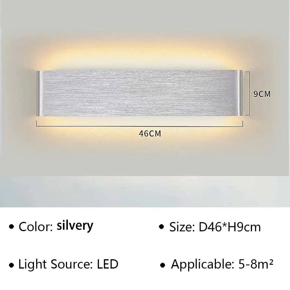 LED Wall Light | Adjustable Color Temperature | Modern Minimalist Aluminum & Acrylic - Image 9