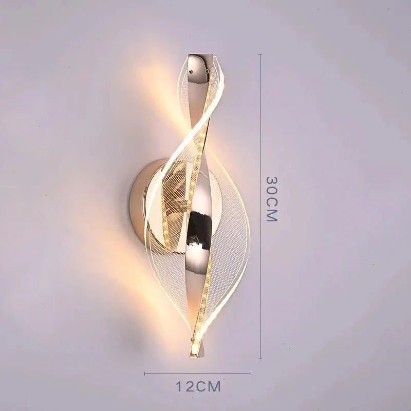 LED-Wandleuchte | Skandinavisches Modernes Design | Dreifarbige Beleuchtung | Metall & Acryl