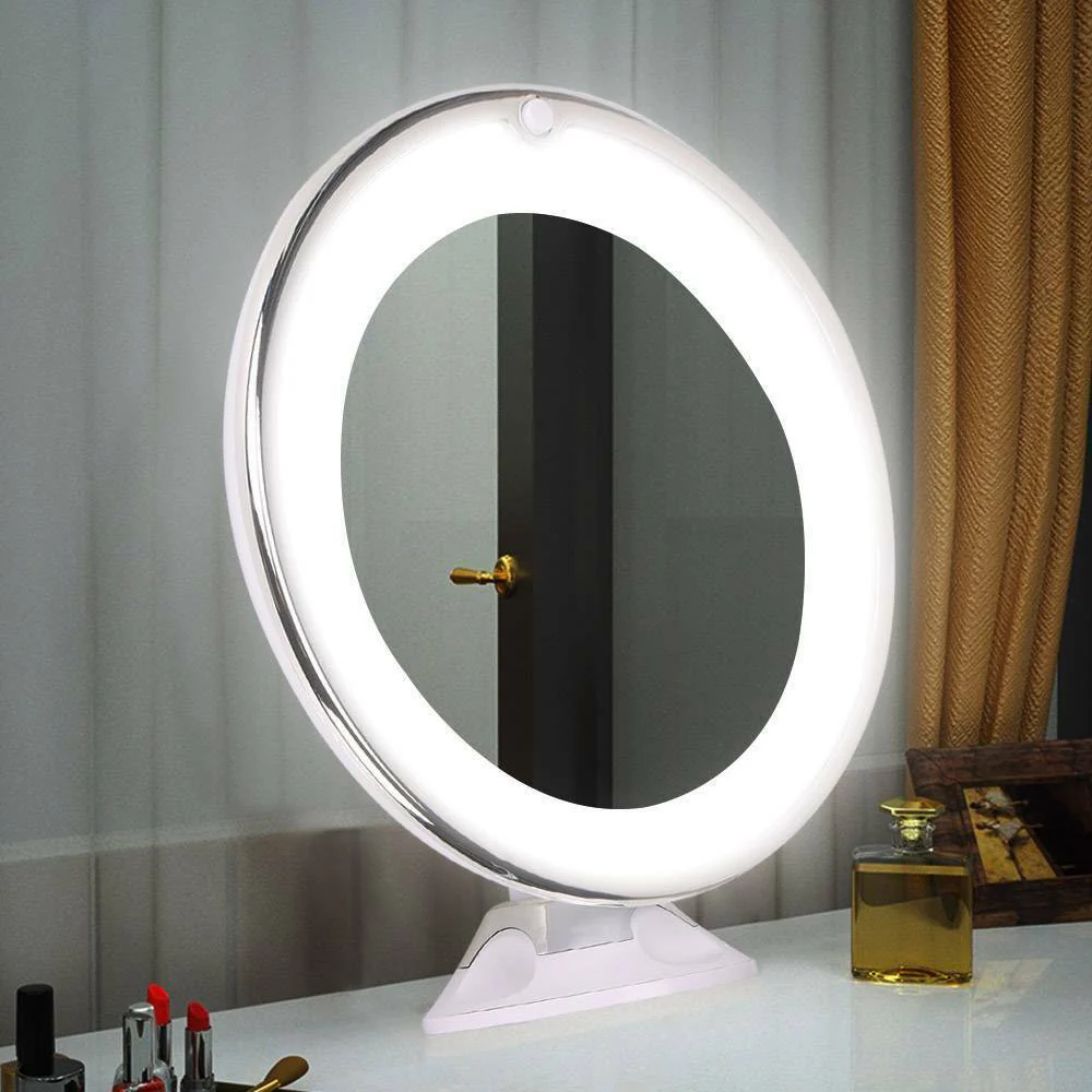 Makeup Mirror | 10x Magnification | Daylight LEDs & Adjustable Rotation | Compact Travel-Friendly - Image 2