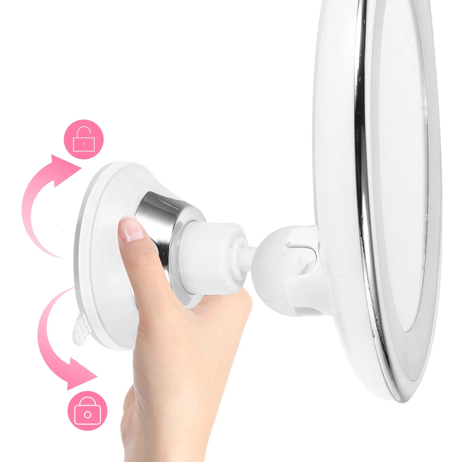 Makeup Mirror | 10x Magnification | Daylight LEDs & Adjustable Rotation | Compact Travel-Friendly - Image 4