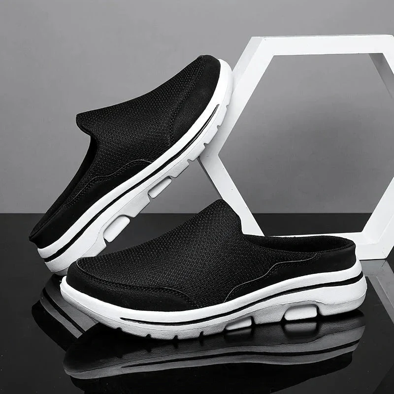 Men's Slippers | Breathable Mesh & Cushioned Sole | Non-Slip, Lightweight & Washable